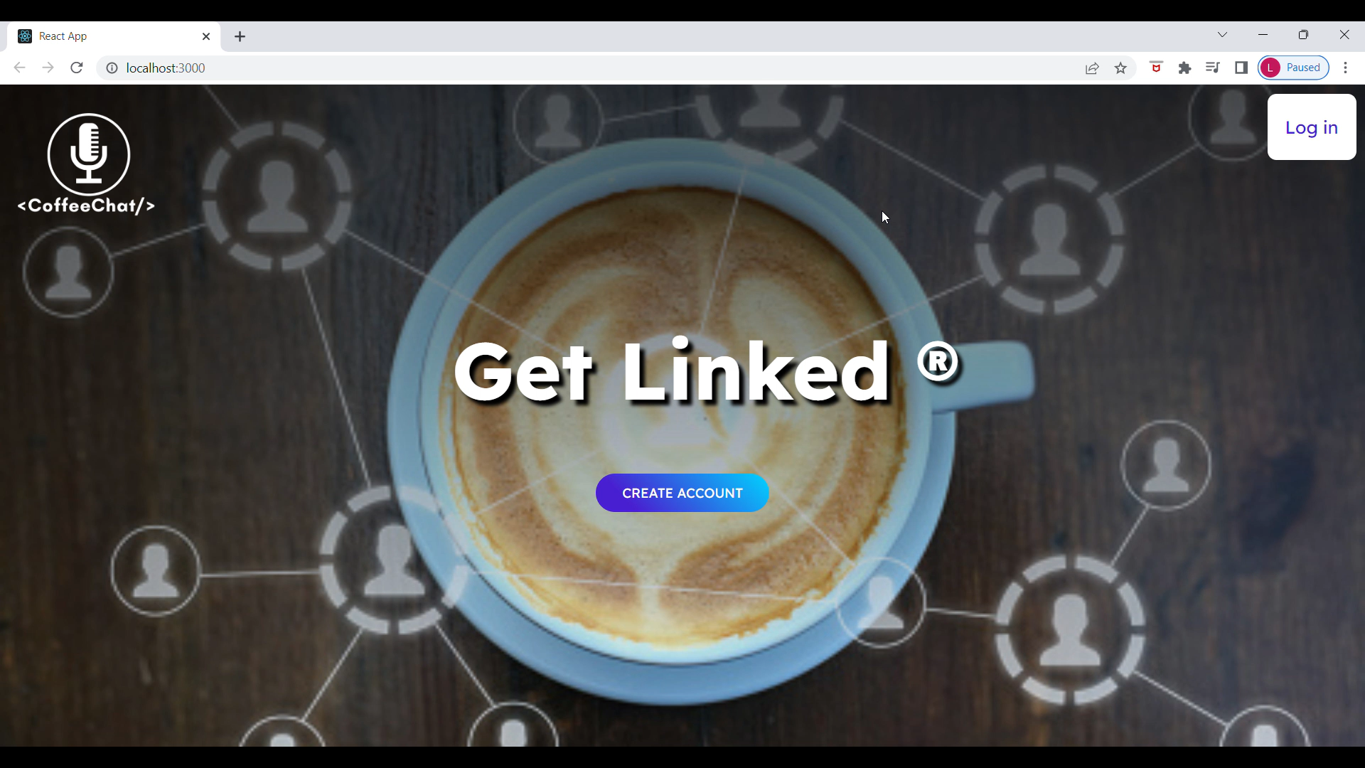 Screenshot of Tech Coffee Chat application